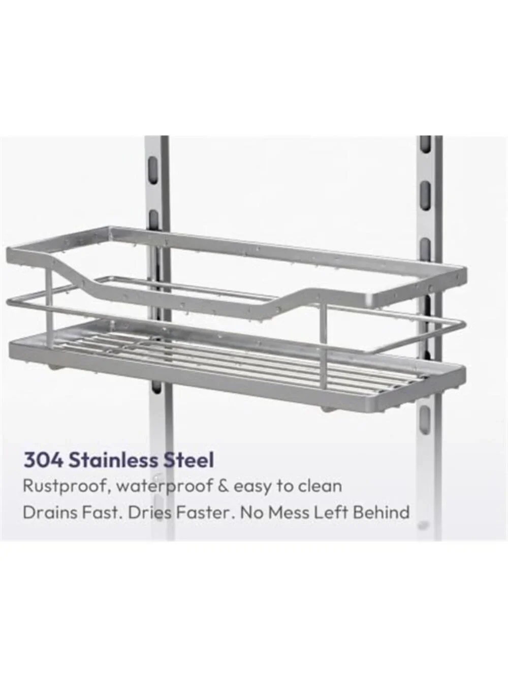 Over Door Shower Caddy 3 Tier Stainless Hanging Bathroom Organizer Rust Proof